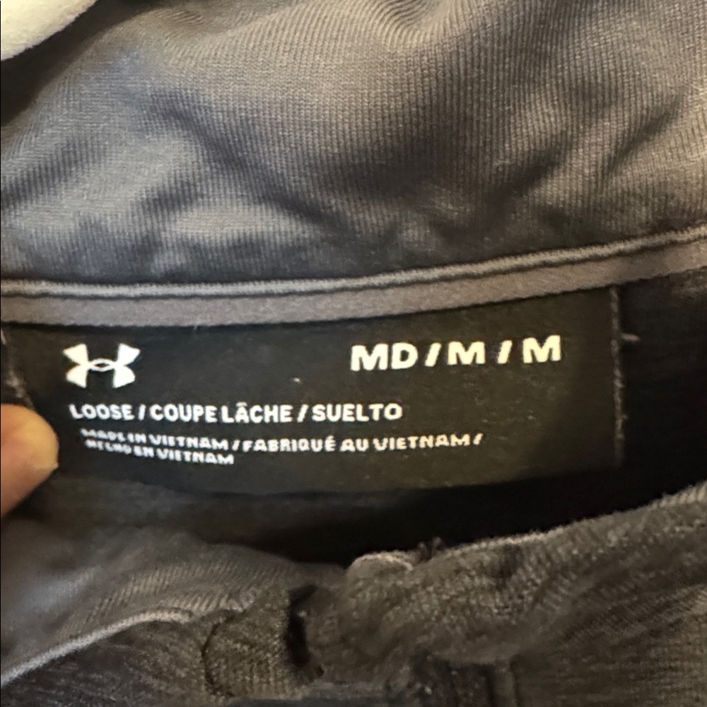 Under Armour Men's Medium Playoff Quarter-Zip Dark Charcoal Gray - Picture 3 of 8